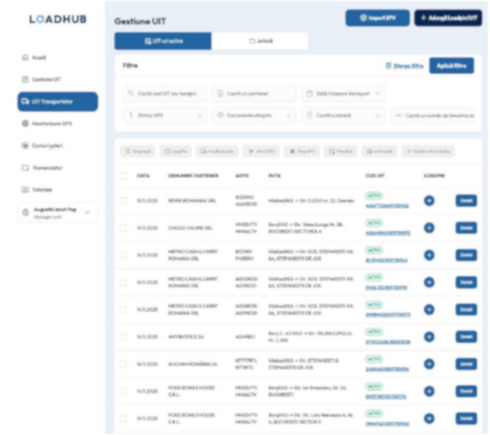 Printscreen Transportator 706 x 627 pixeli