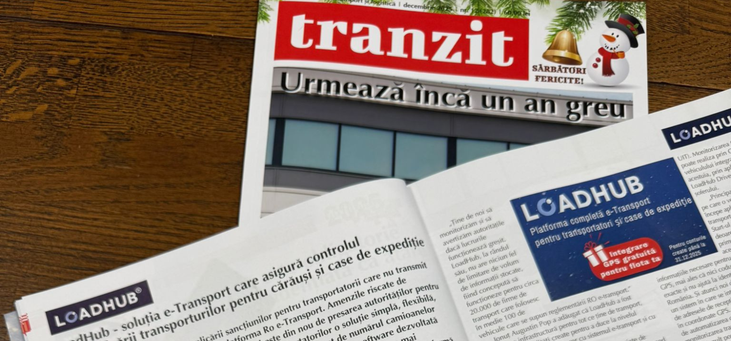 LoadHub in Revista Tranzit Decembrie 2025