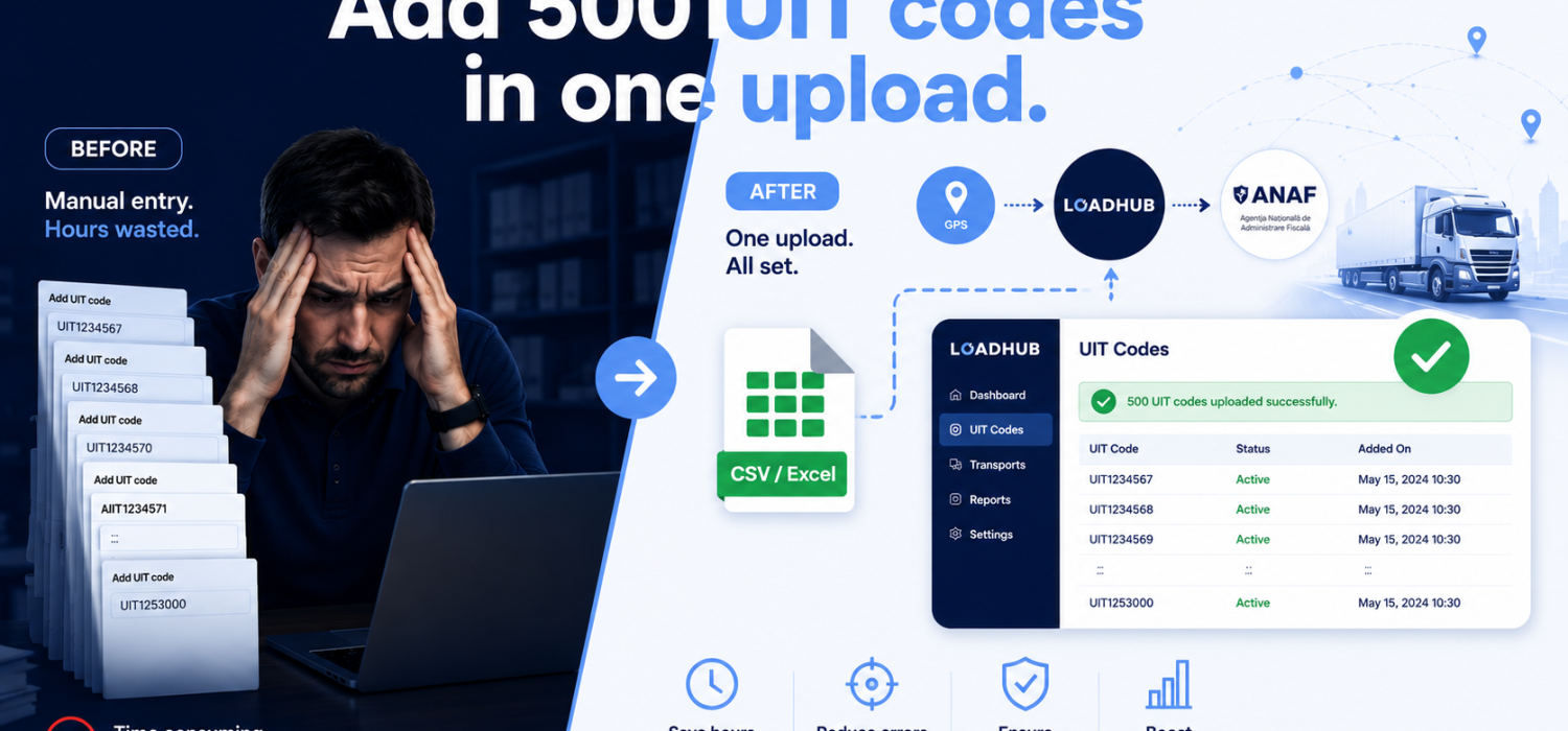 Bulk UIT codes upload